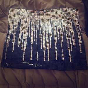 Sequin mini skirt